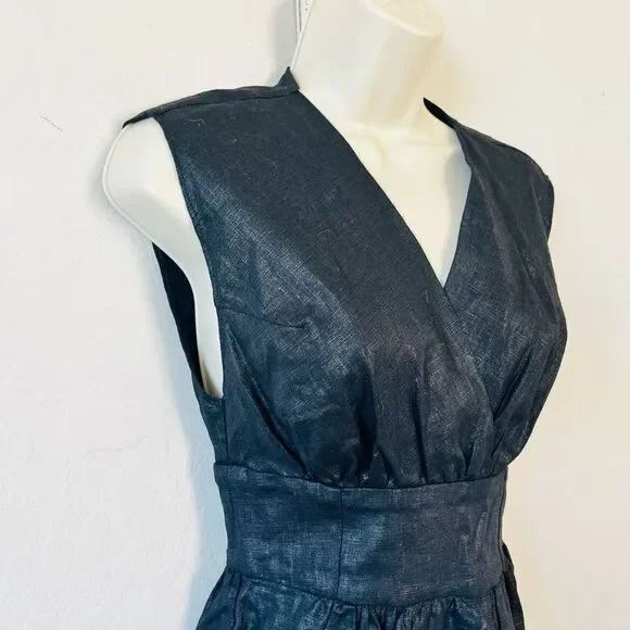 Geren Ford dresses | Metallic Black‎ mini sleeveless  XS cocktail mini dress - Picture 4 of 8